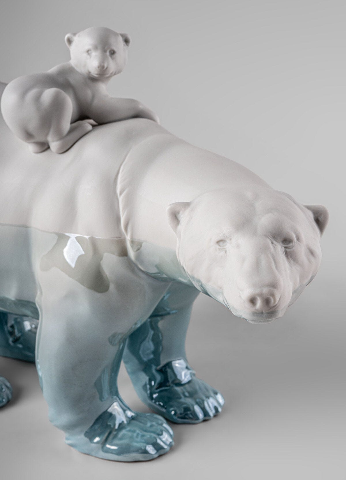 Lladró - Mummy bear and babies - Underwater Sculpture