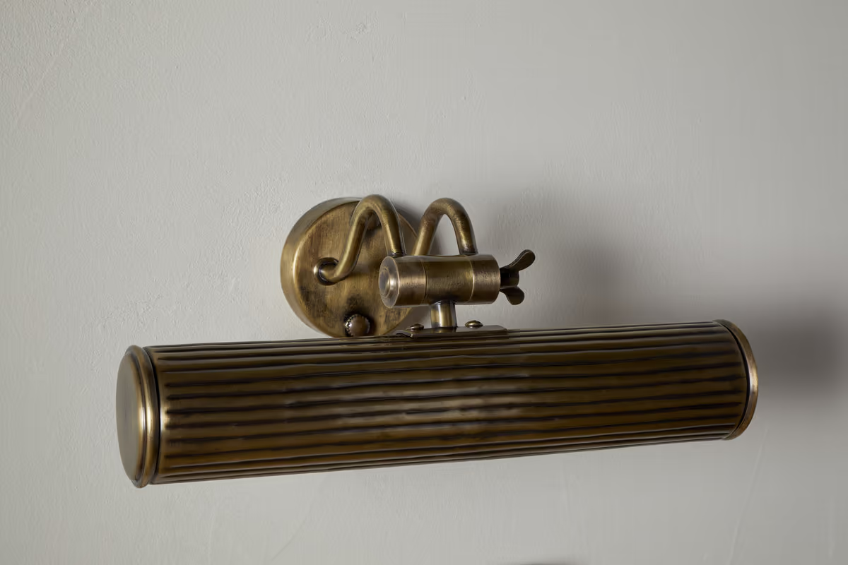 Nkuku - Tinje Picture Wall Light - Antique Brass