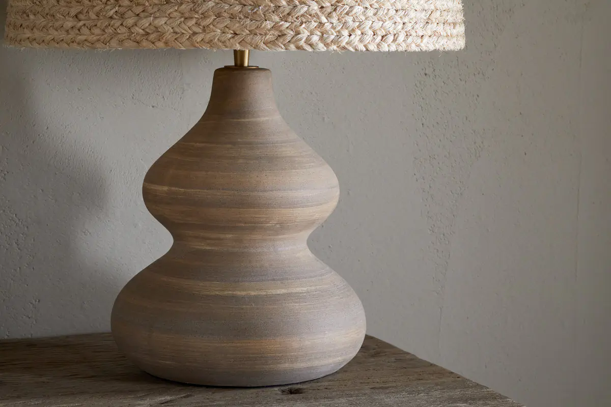Nkuku - Dalat Ceramic Table Lamp - Natural