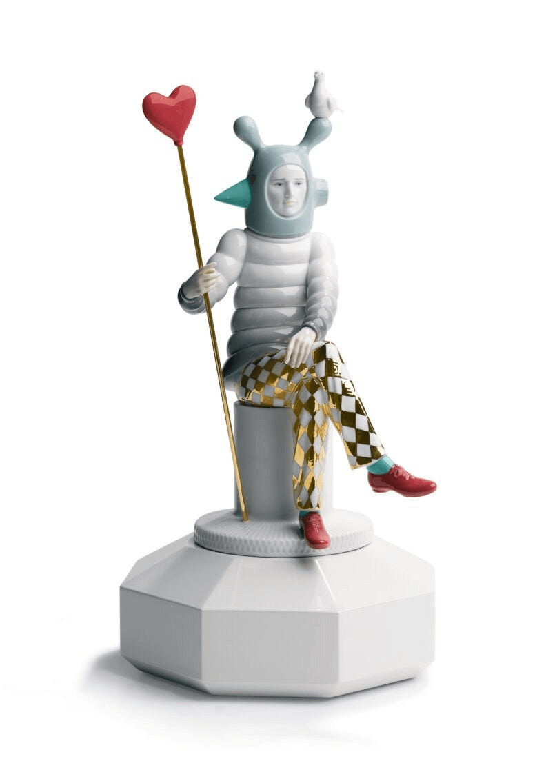 Lladró - The Lover II Sculpture, a porcelain art piece by Jaime Hayon featuring playful design and love theme.