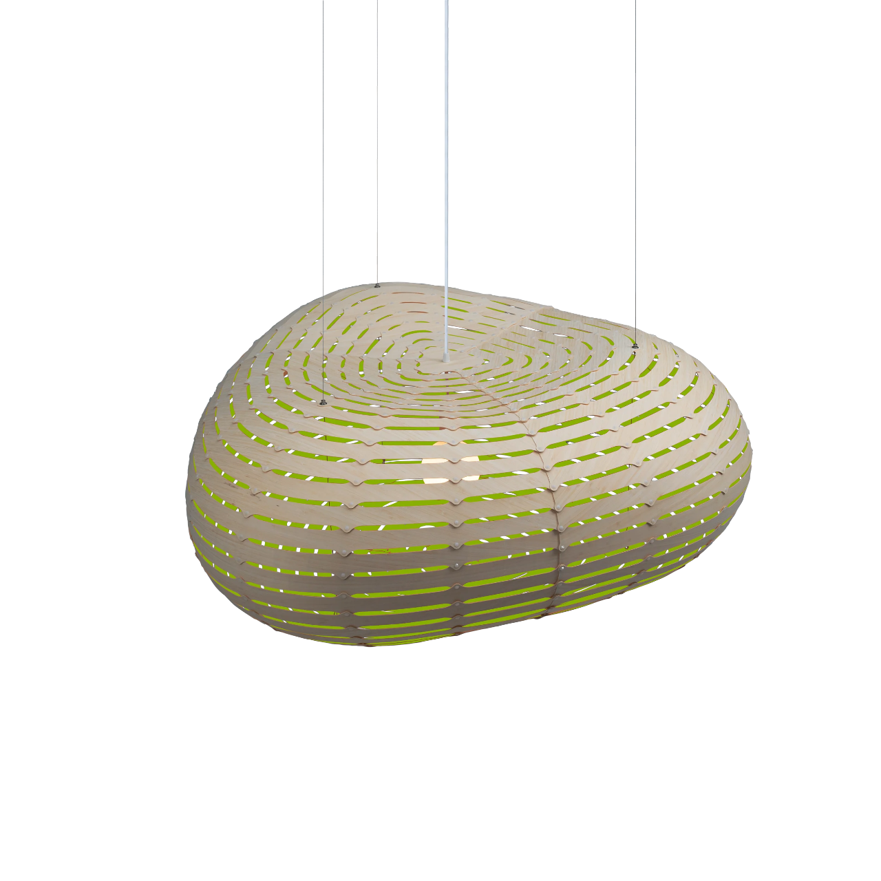 David Trubridge Cloud Pendant Light - Small - Lime