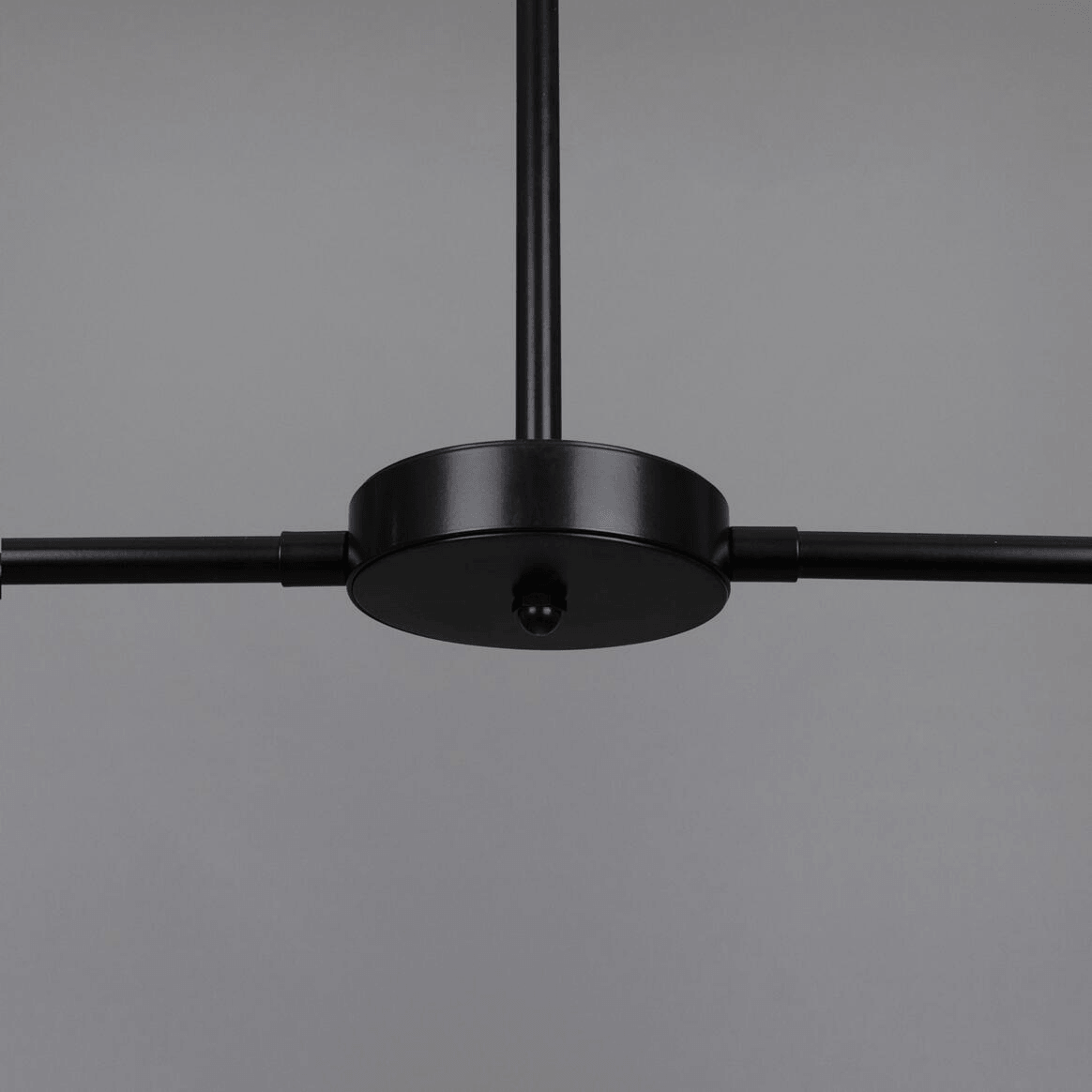 Mullan Princeton Modern Brass Island Chandelier - Powder-Coated Matte Black / Polished Brass Finish