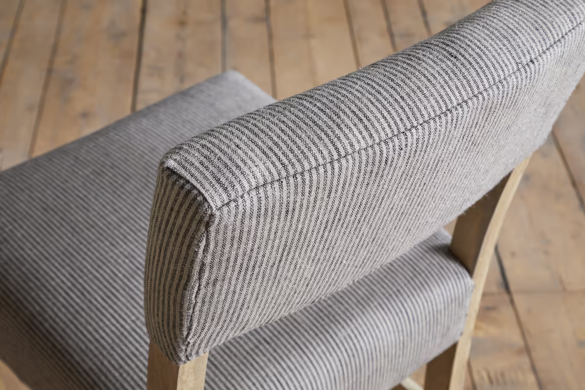 Nkuku - Nadeeka Linen Upholstered Counter Chair - Soft Grey