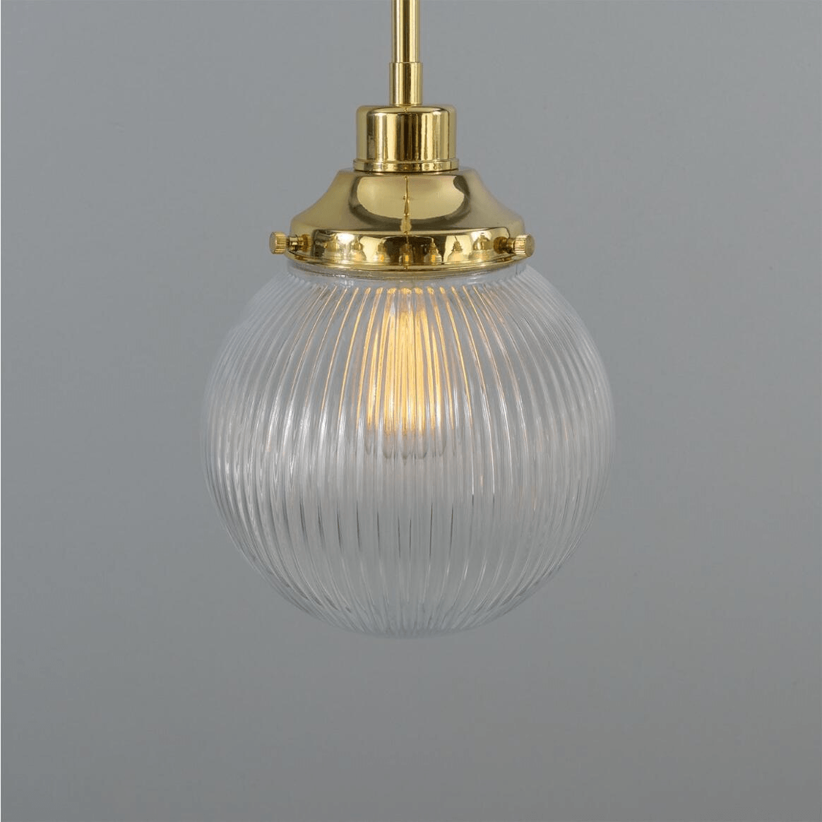 Mullan Genoa Eight Light Prismatic Glass Chandelier 109cm IP20 - Polished Brass Finish