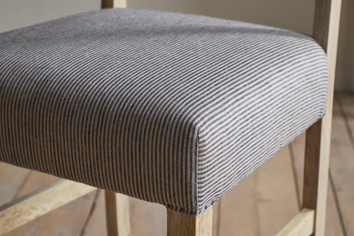 Nkuku - Nadeeka Linen Upholstered Counter Chair - Soft Grey