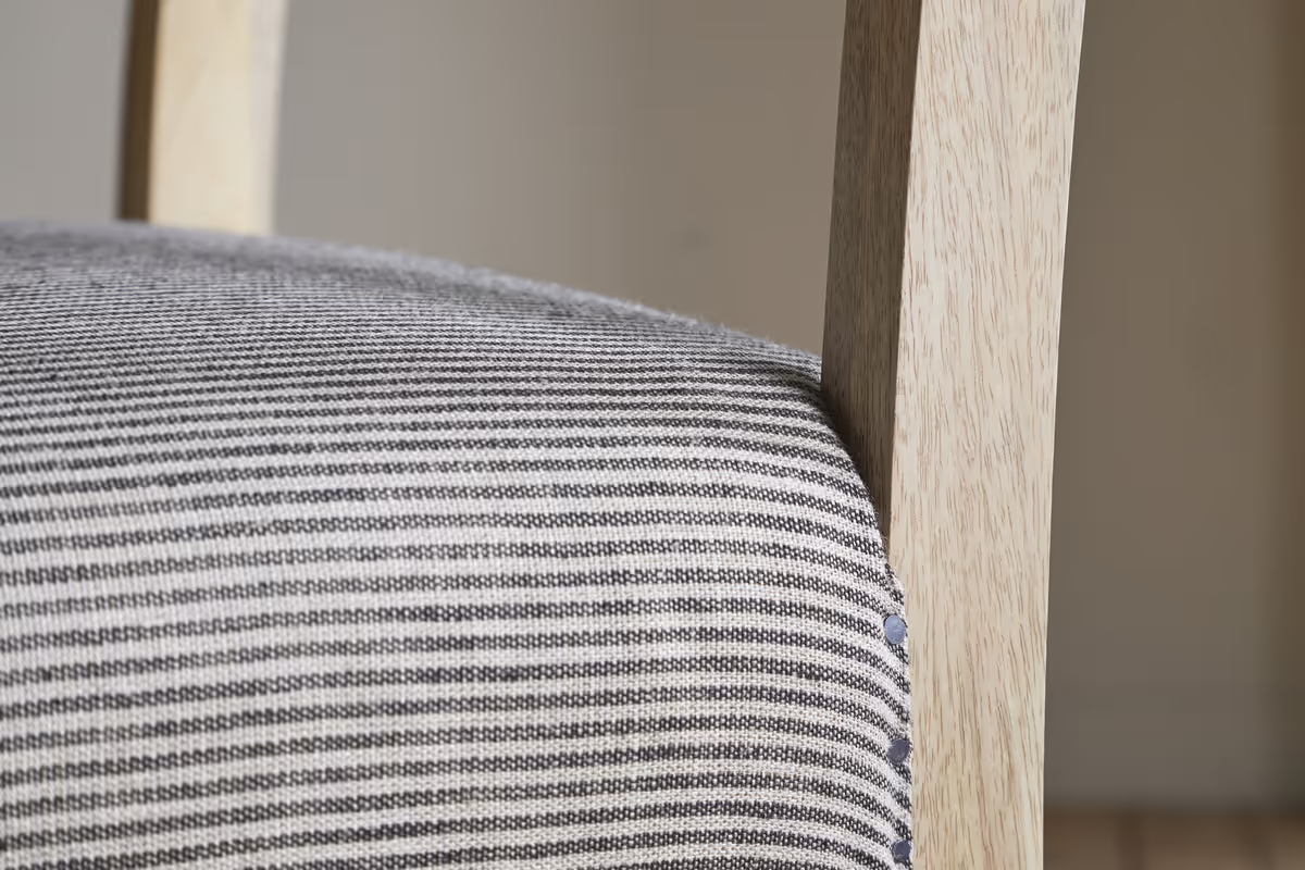 Nkuku - Nadeeka Linen Upholstered Counter Chair - Soft Grey