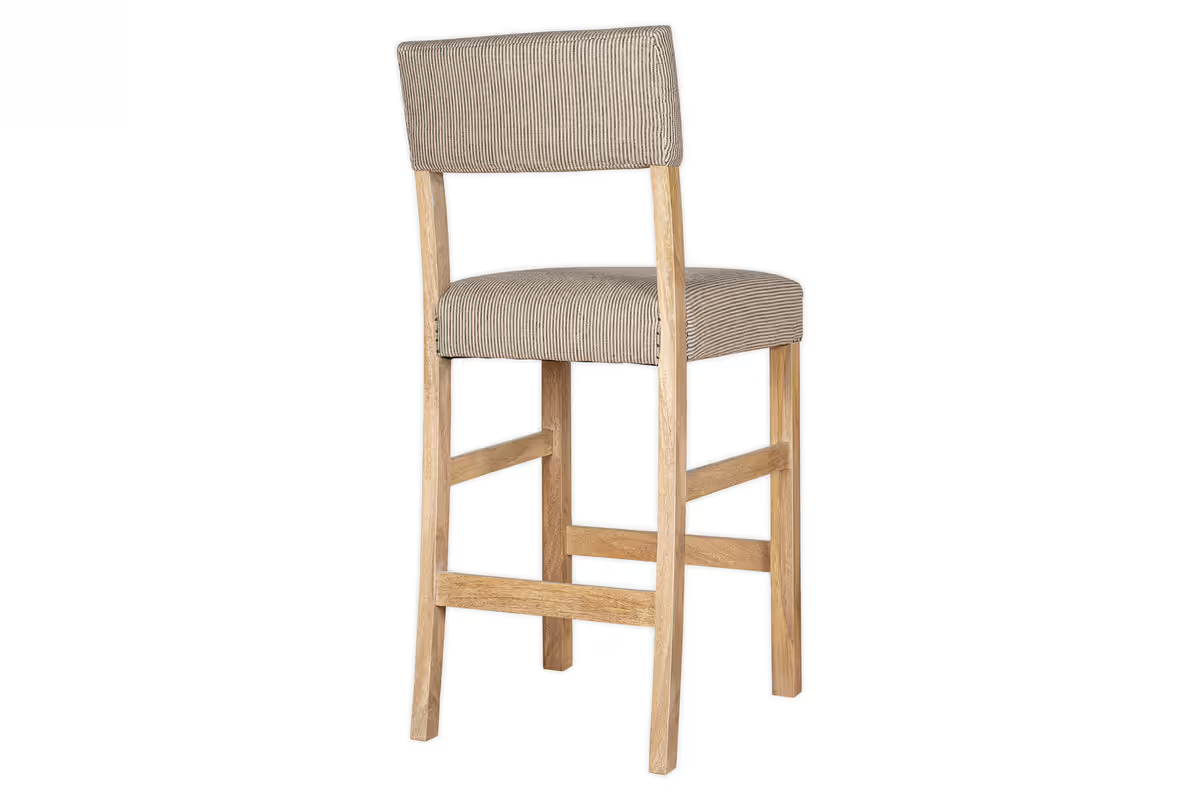 Nkuku - Nadeeka Linen Upholstered Counter Chair - Soft Grey