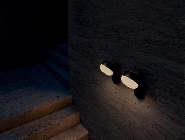 Contardi Kiki Wall Light Zest - Deep Black Frame - Opal White Glass Diffuser