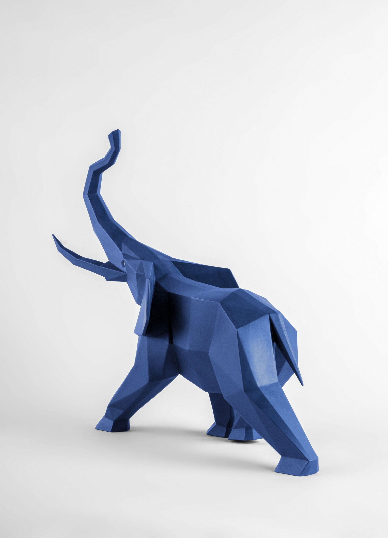Lladró - Elephant Sculpture - Blue