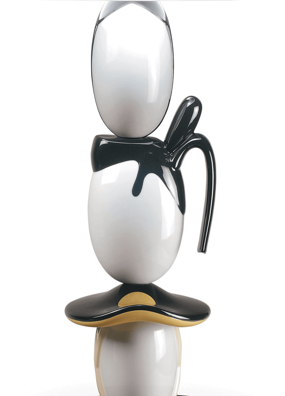 Lladró - Hairstyle Table Lamp (H/I/M) featuring a unique design with black and white porcelain accents.