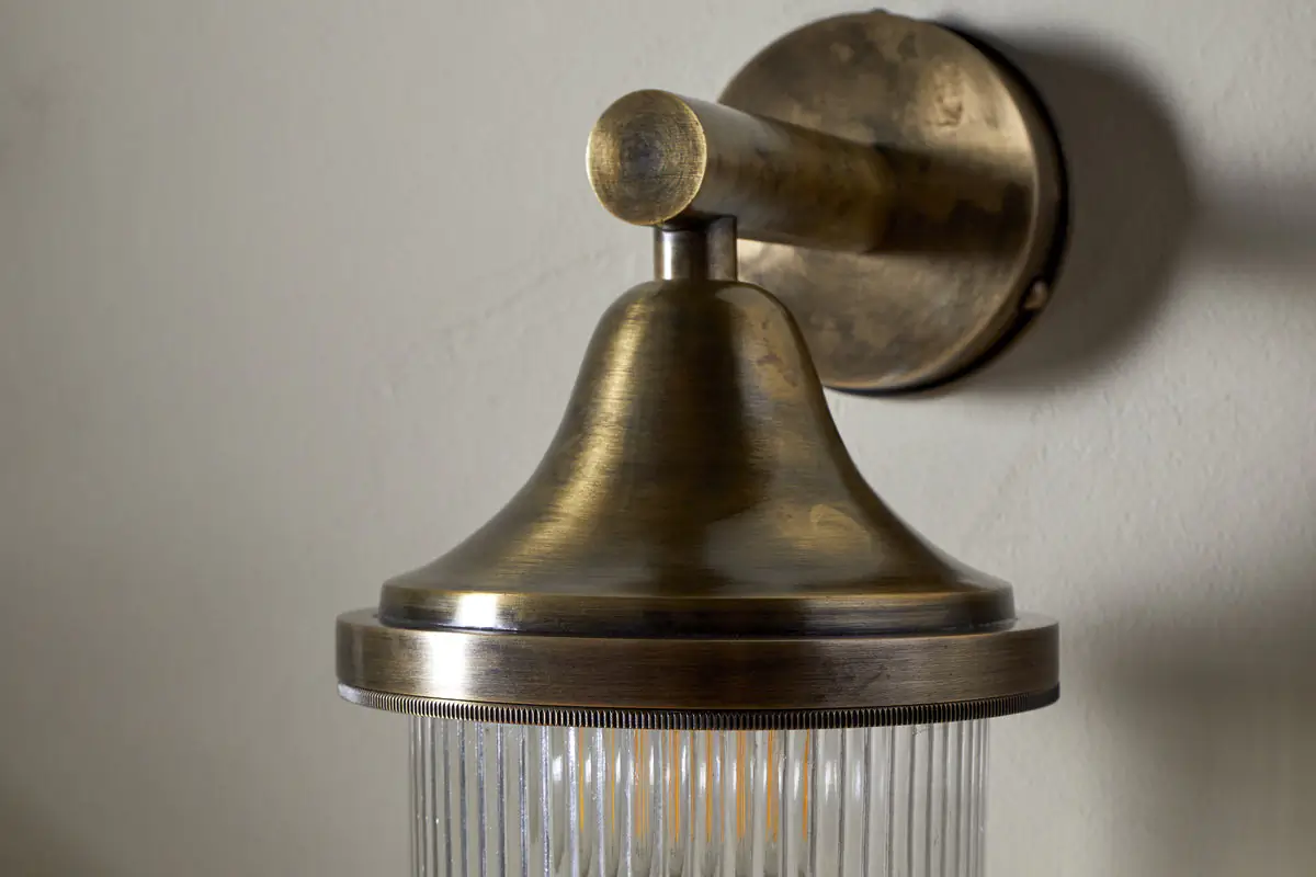 Nkuku - Magola Outdoor Wall Lamp - Antique Brass