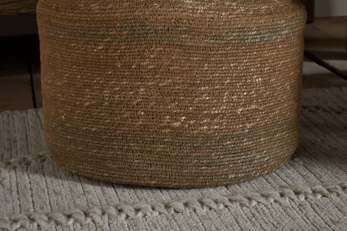 Nkuku - Rana Tall Basket - Natural & Moss