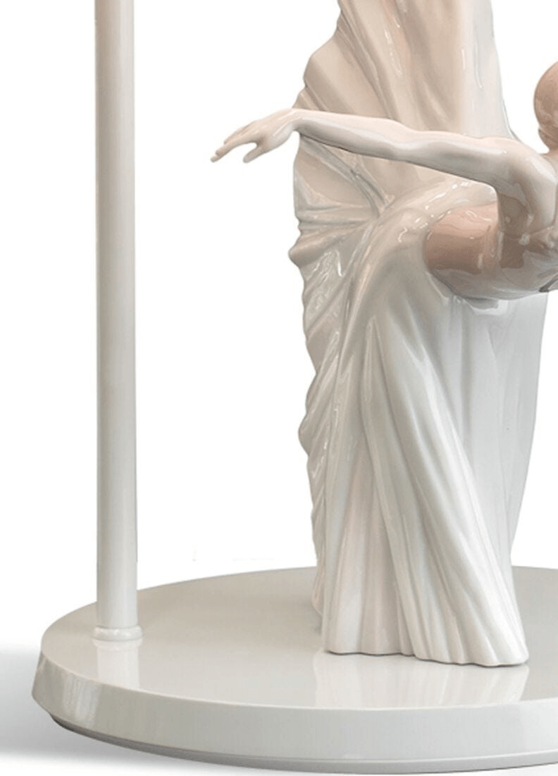 Lladró - Giselle Arabesque Table Lamp porcelain dancer figurine with elegant design on a white base