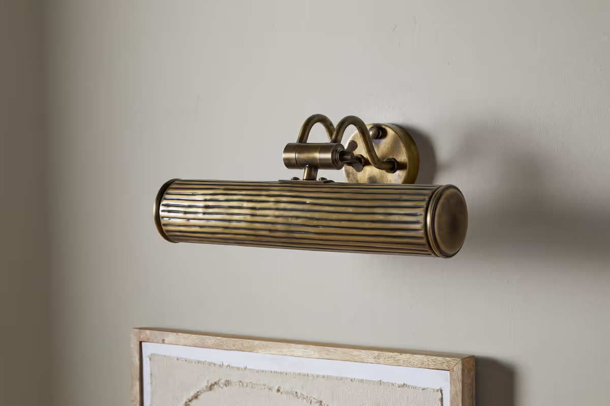 Nkuku - Tinje Picture Wall Light - Antique Brass