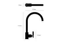 Buster & Punch - UK Kitchen Tap Cross - Mixer - Gun Metal