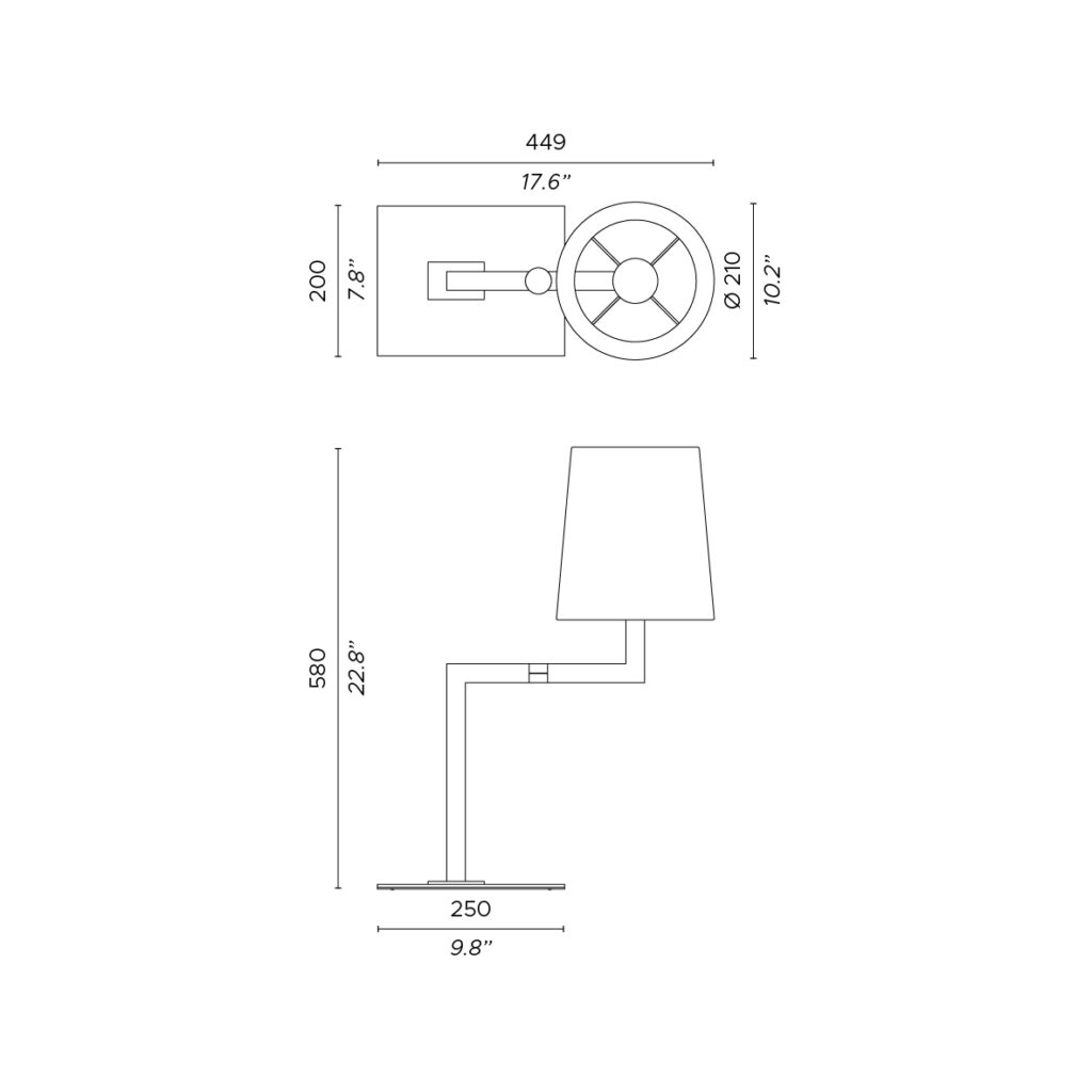Contardi Lighting Tonda Desk Table Lamp - Matt Light Satin Bronze - White Cotton 800