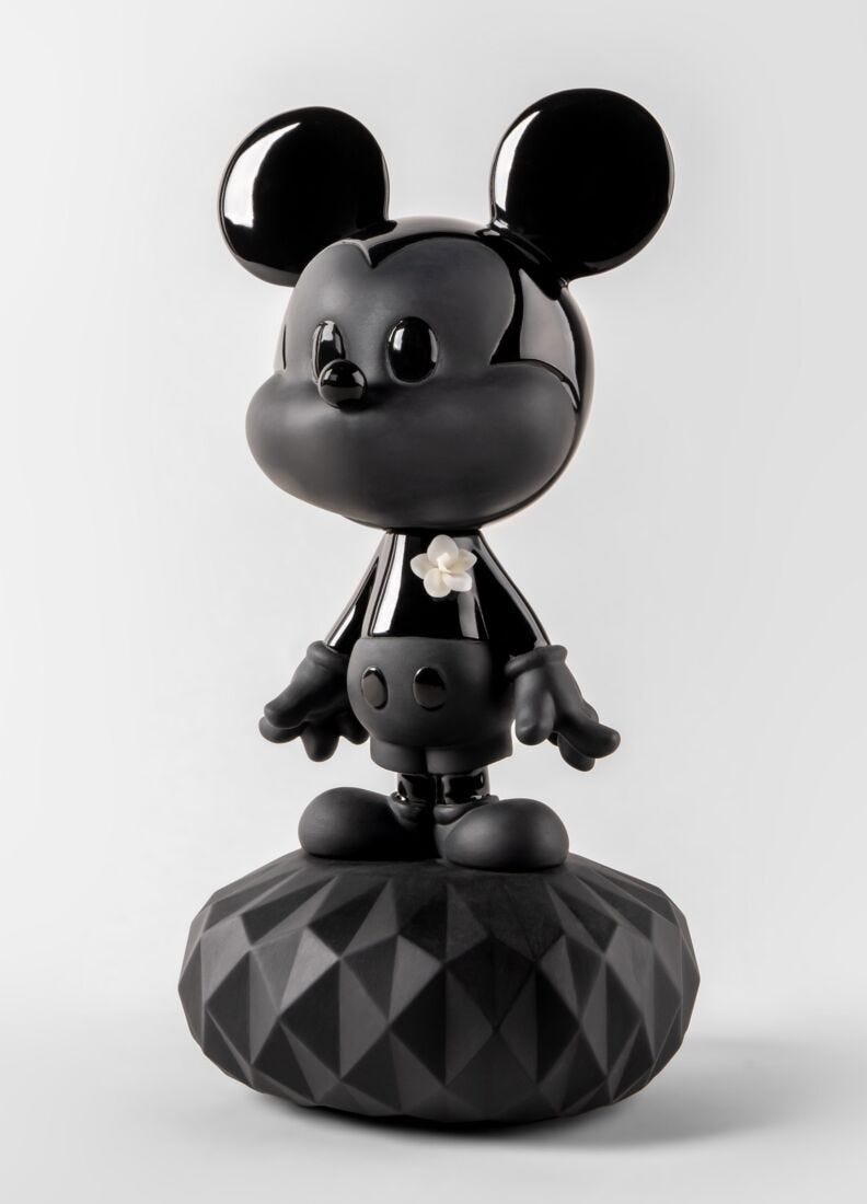 Lladró - Mickey Total Black Sculpture