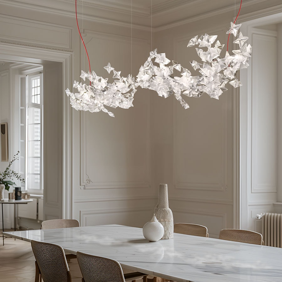 Slamp - Hanami Suspension Lamp - Large - Prisma - Red Wire