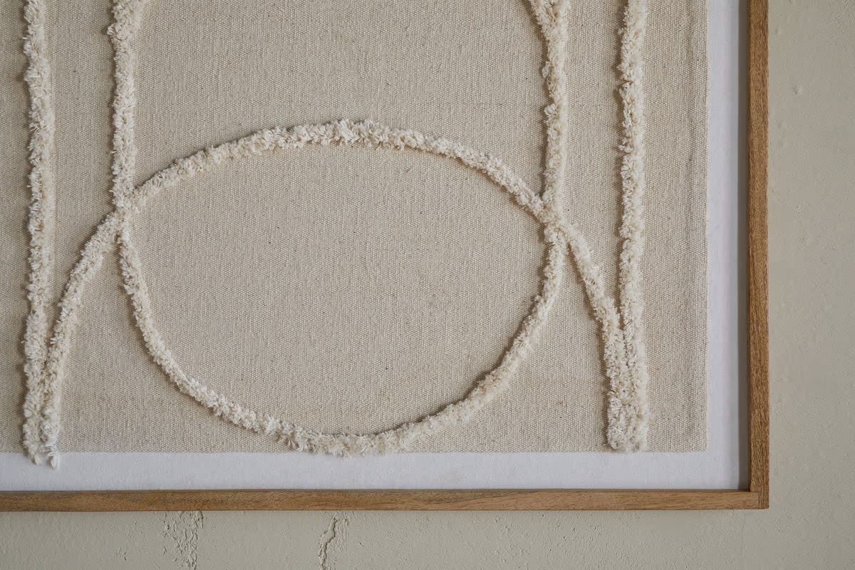 Nkuku - Mauri Frayed Wall Art - Neutral