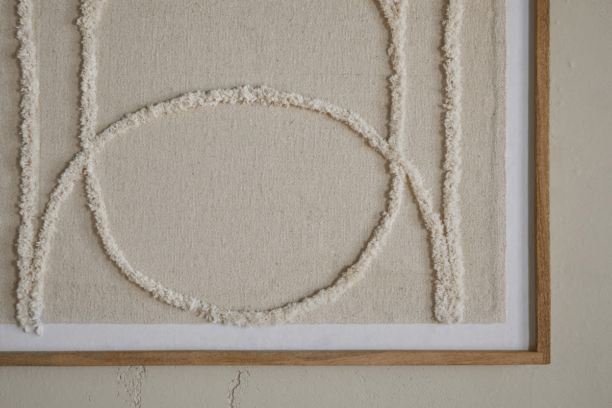 Nkuku - Mauri Frayed Wall Art - Neutral