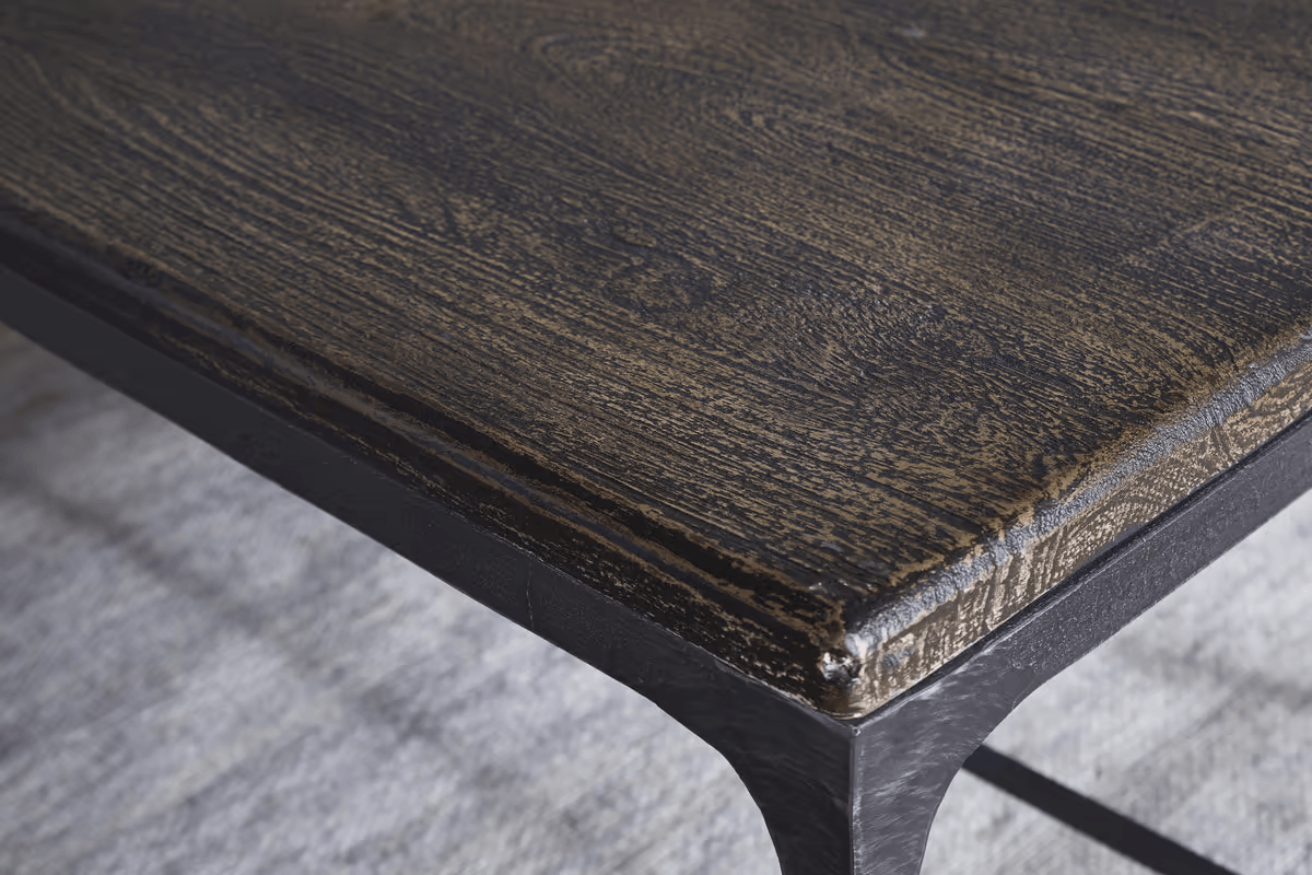Nkuku - Sita Reclaimed Wood & Iron Coffee Table - Chocolate Brown
