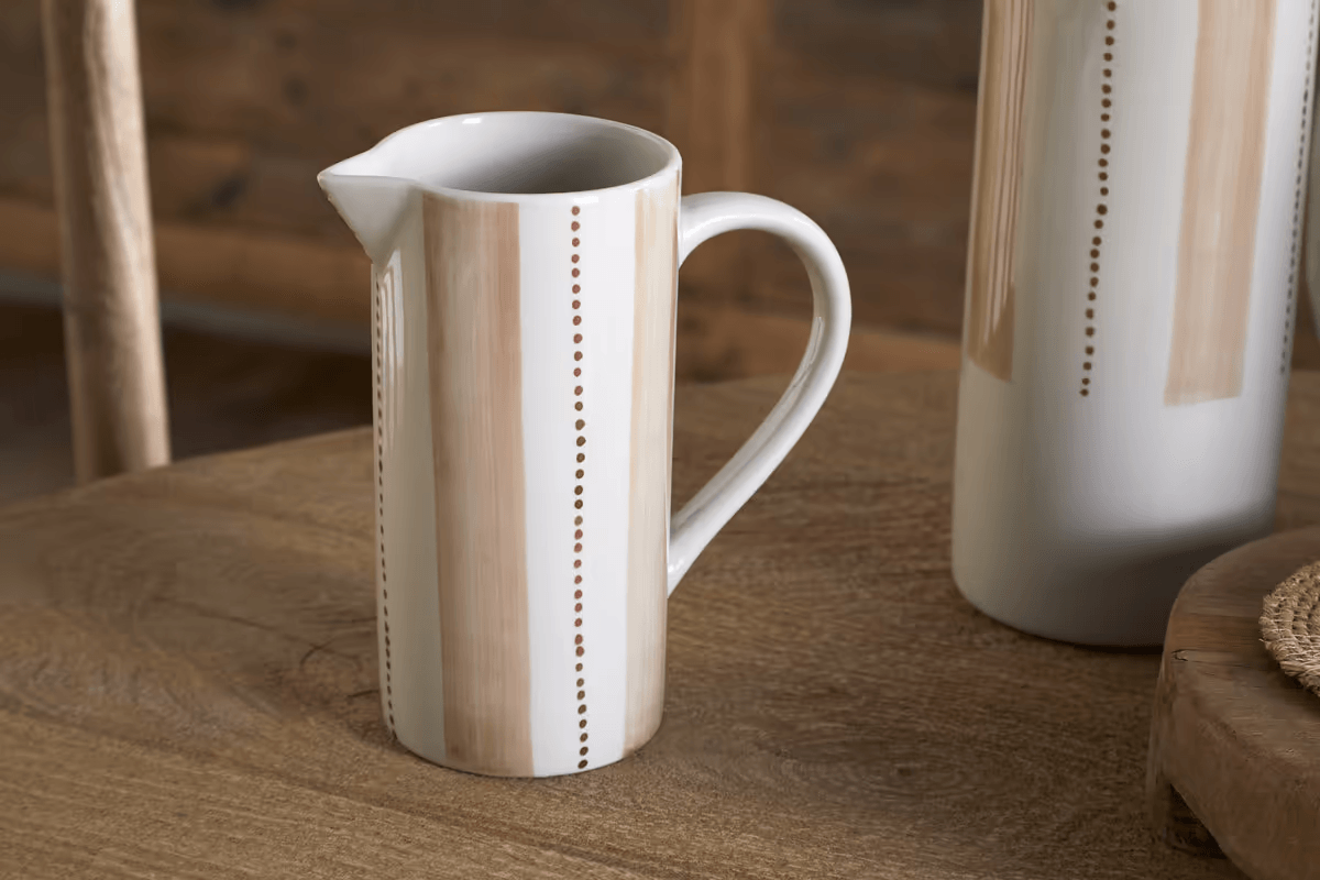 Nkuku - Patthar Jug - Cream & Clay - Small