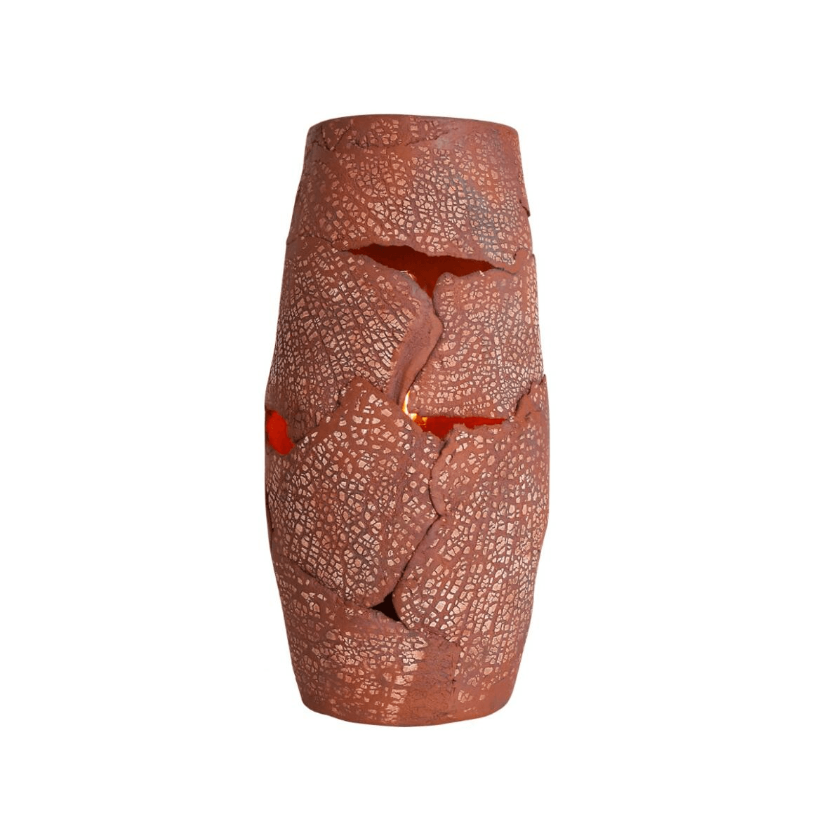Mullan Carya Ceramic Table Lamp Rustic Luminaire Red Iron - Powder Coated Matte Black Finish