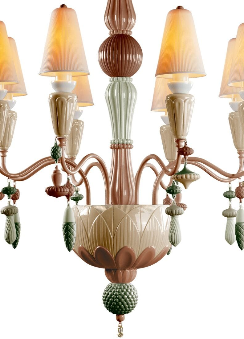 Lladró - Ivy and Seed 8 Lights Chandelier - Spices