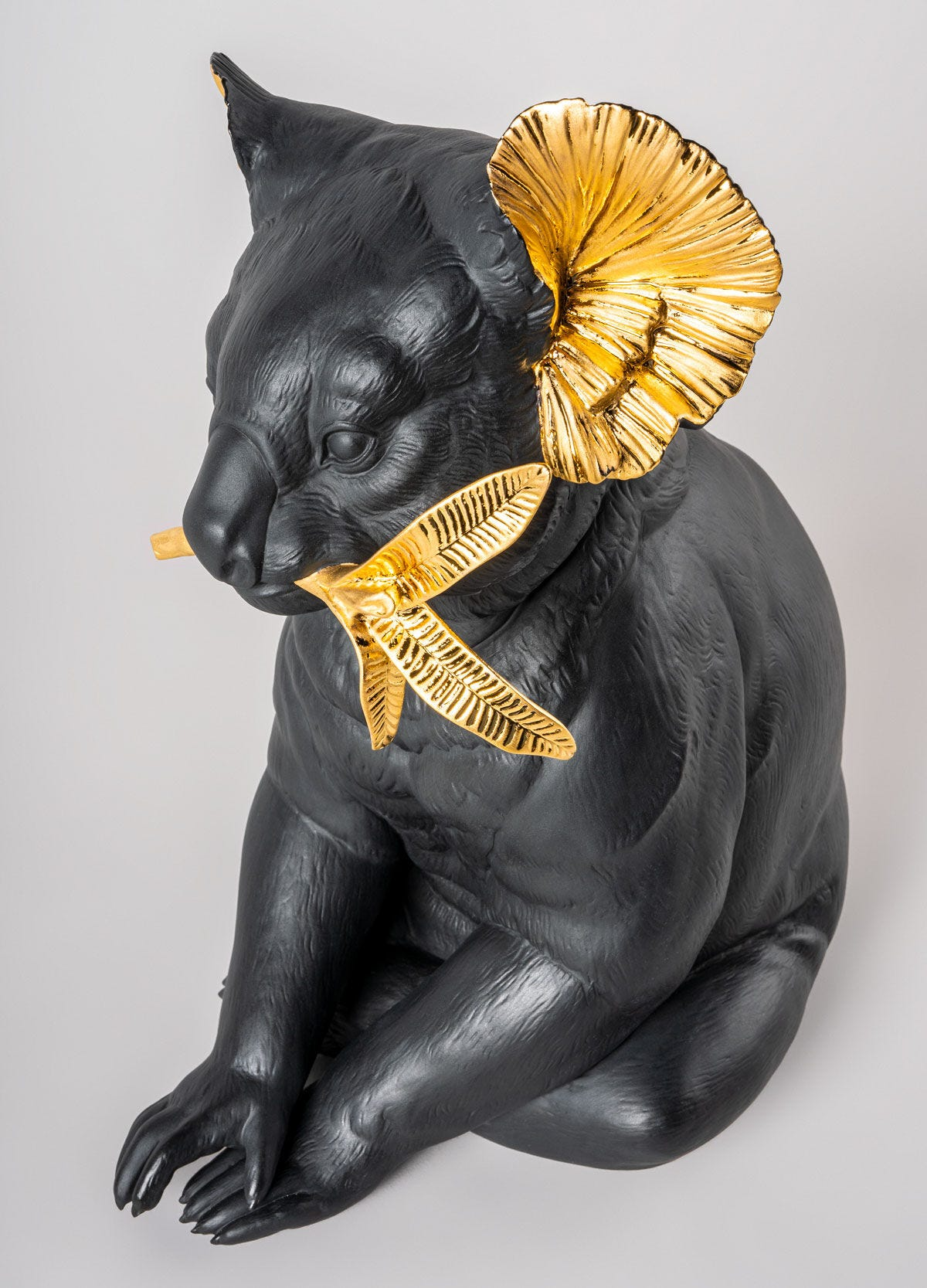 Lladró - Koala Sculpture - Black-gold - Limited Edition