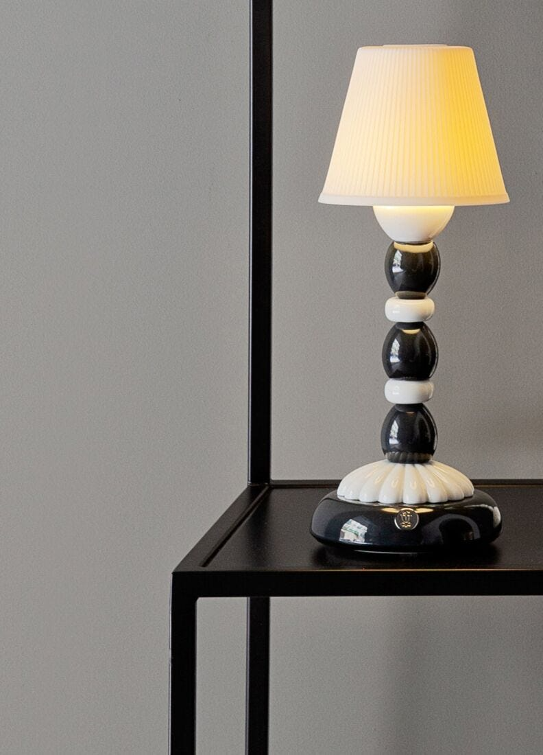 Lladró - Palm Firefly Table Lamp - Black and White