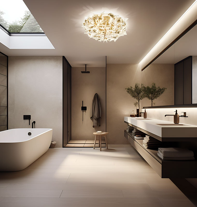 Slamp - Veli Aurea Ceiling Lamp - Medium - White/Gold