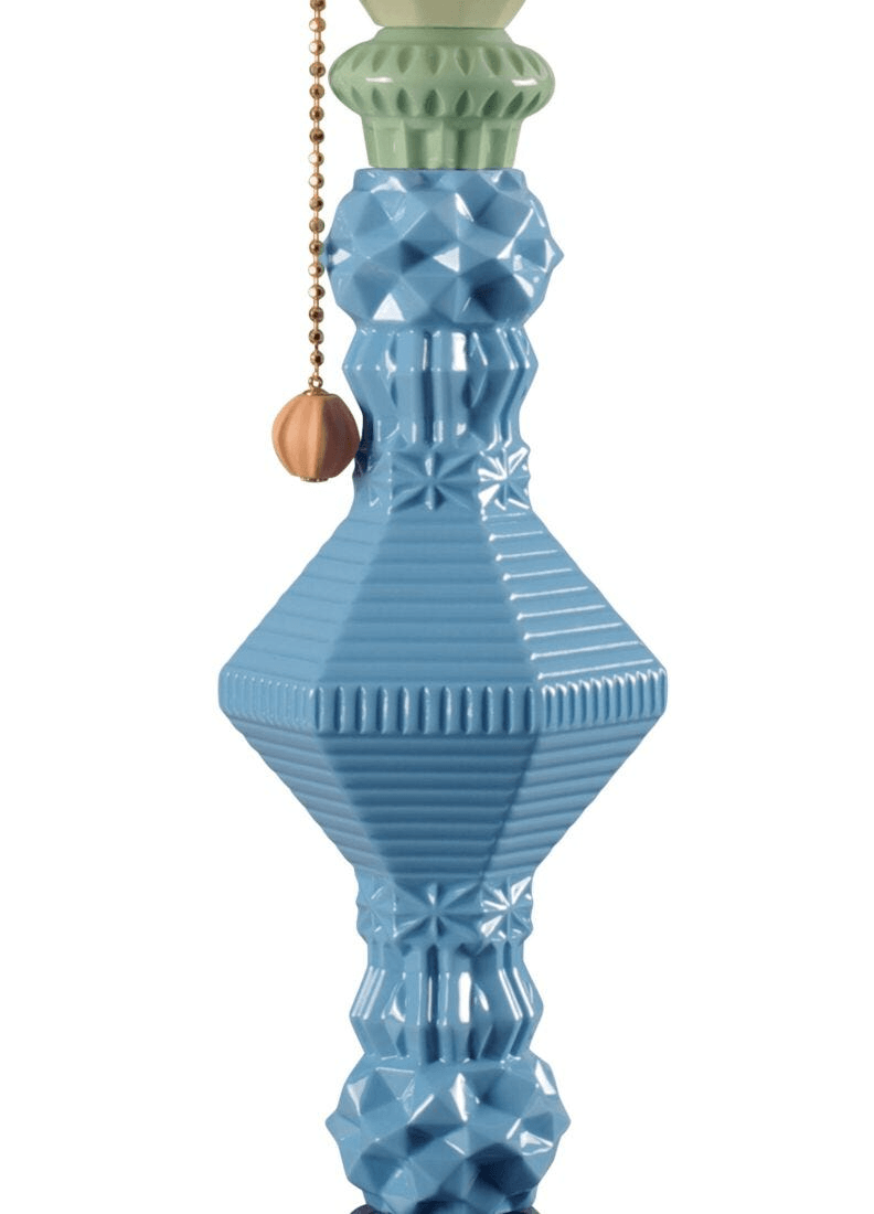 Lladró - Belle de Nuit Table lamp - Multicolor, porcelain lamp featuring blue and green design elements.