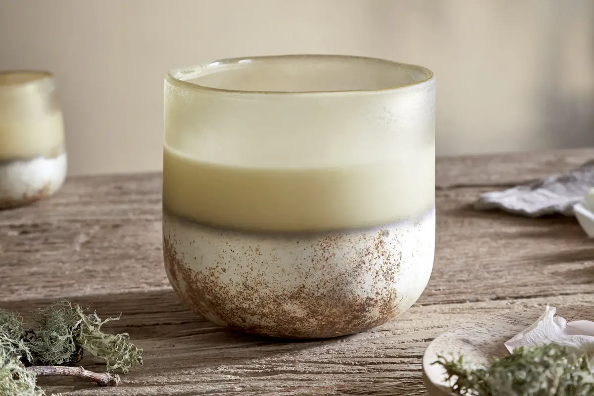 Nkuku - Oakmoss & Rose 3 Wick Scented Candle - Yellow