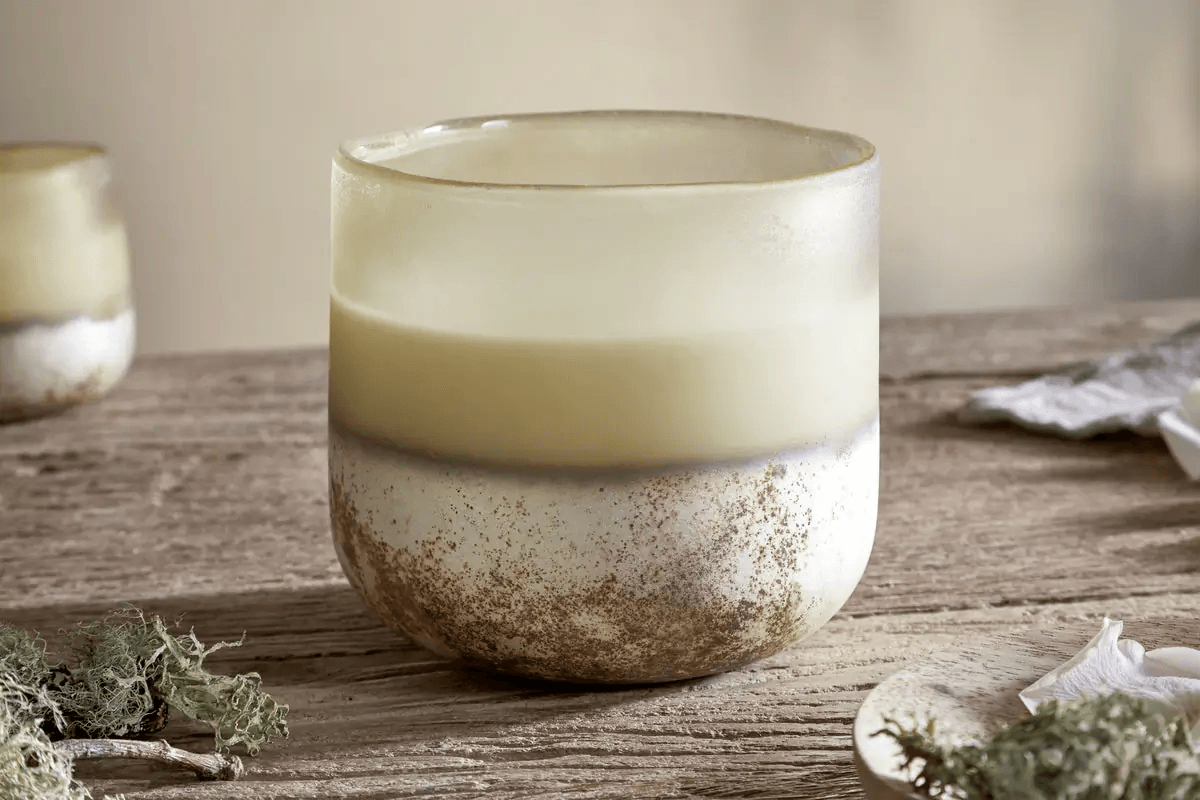 Nkuku - Oakmoss & Rose 3 Wick Scented Candle - Yellow