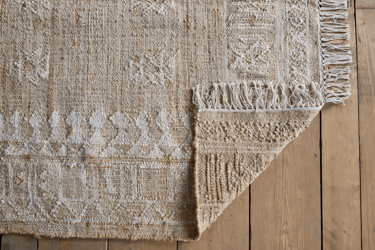 Nkuku - Aqil Jute & Cotton Rug - Natural - 200 x 300cm