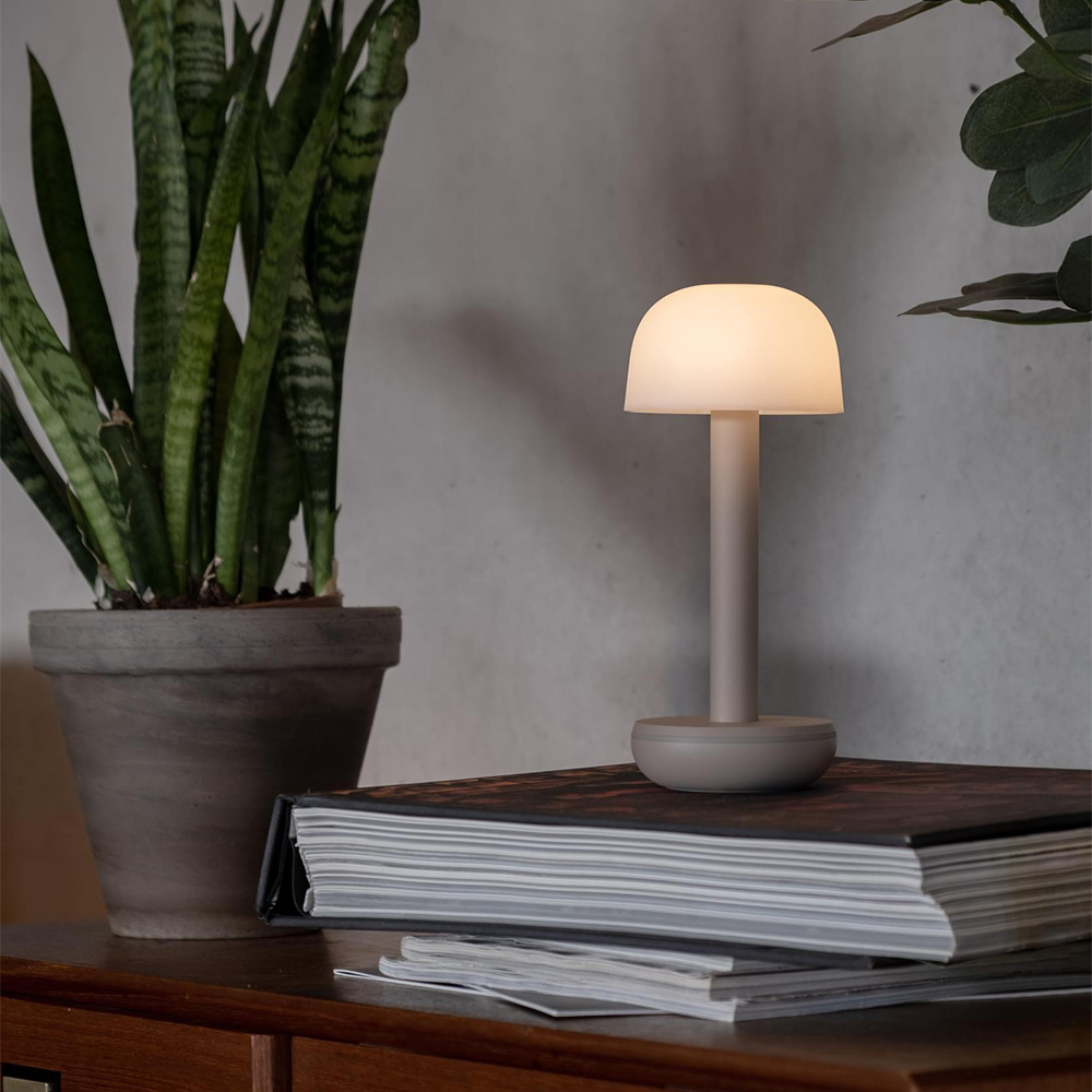 Humble Lights - Two Table Light Beige PC Frosted