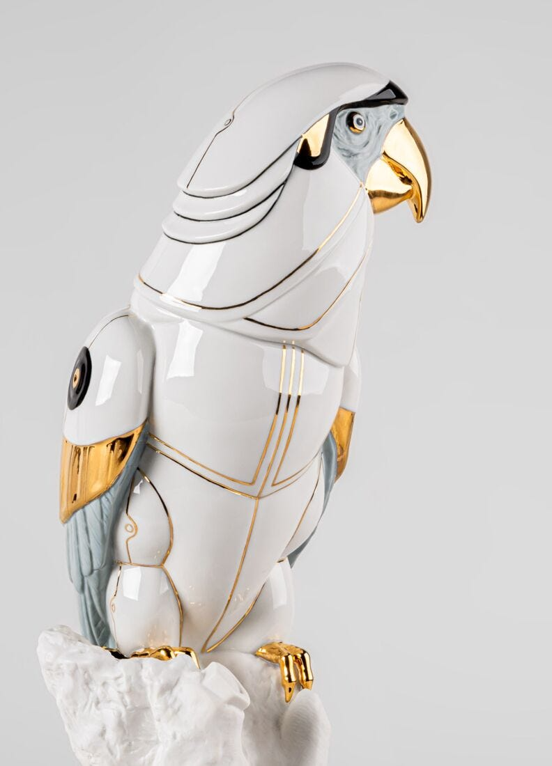 Lladró - Macaw bird Cyborg Sculpture