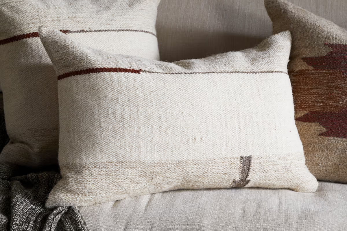 Nkuku - Tamil Wool Cushion Cover - Natural - 60 x 40cm
