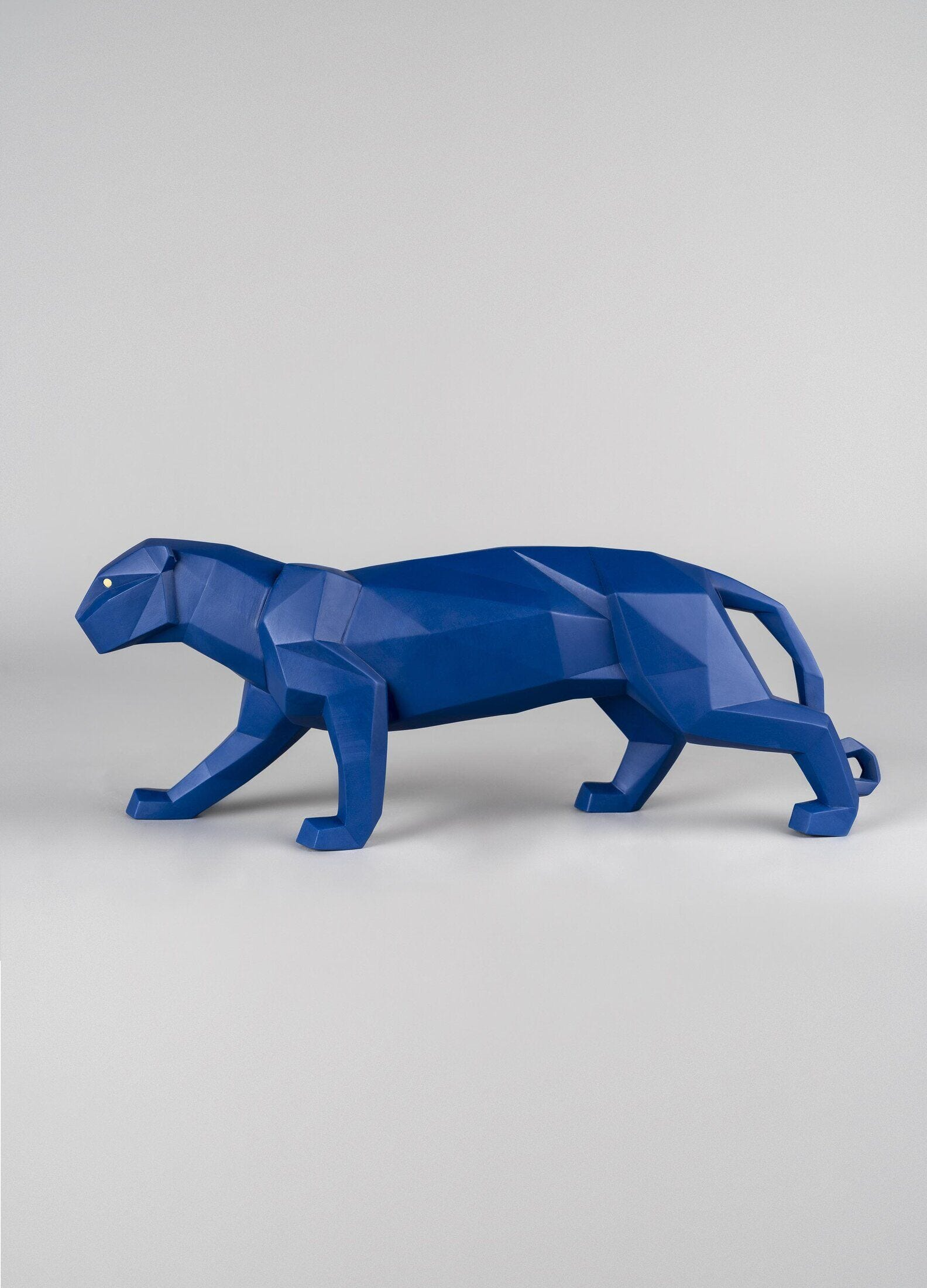 Lladró - Panther Sculpture - Blue Matte