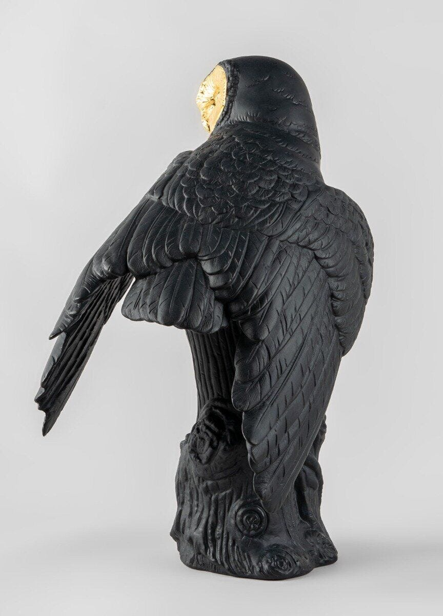 Lladró - Owl Sculpture - Black-gold - Limited Edition