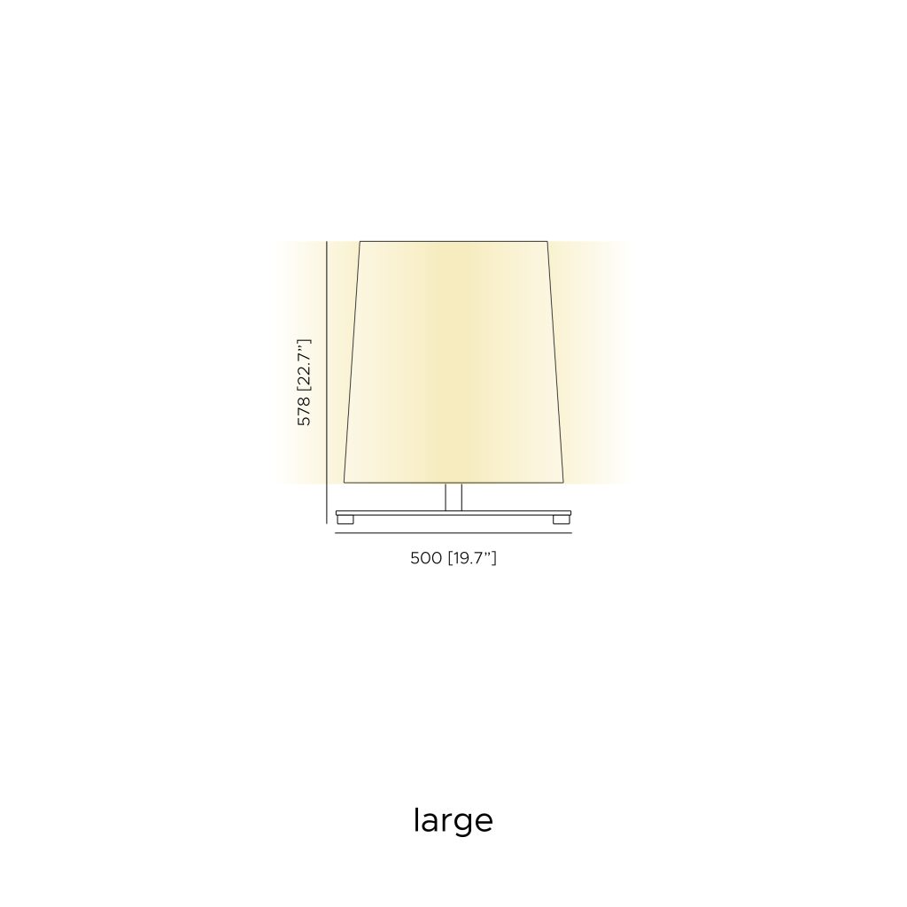 Contardi Lighting Ovale Table Lamp - Large - Matt Light Satin Bronze - White Cotton 800