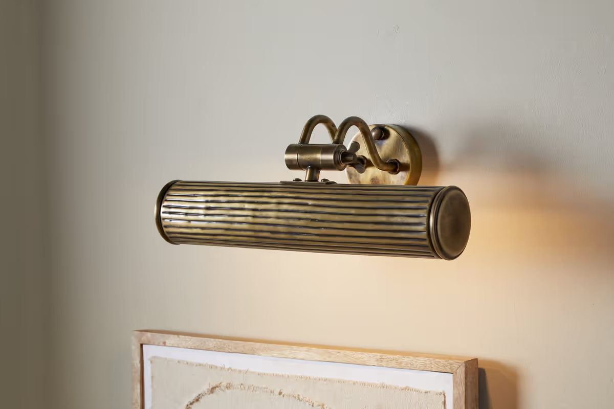 Nkuku - Tinje Picture Wall Light - Antique Brass