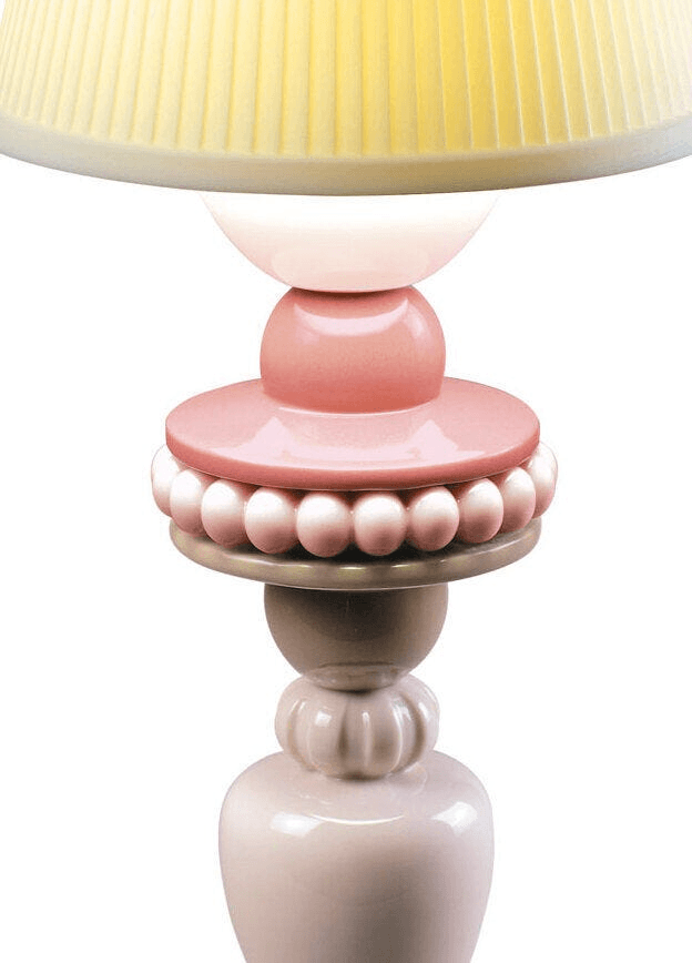 Lladro Porcelain base detail of the Lladró - Sunflower Firefly Table Lamp - Black