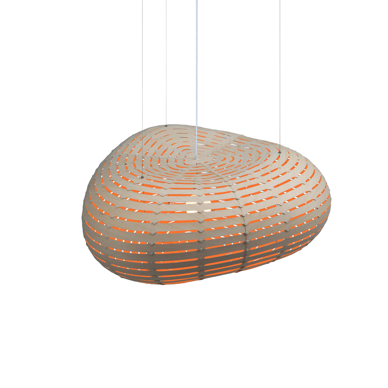 David Trubridge Cloud Pendant Light - Small - Orange