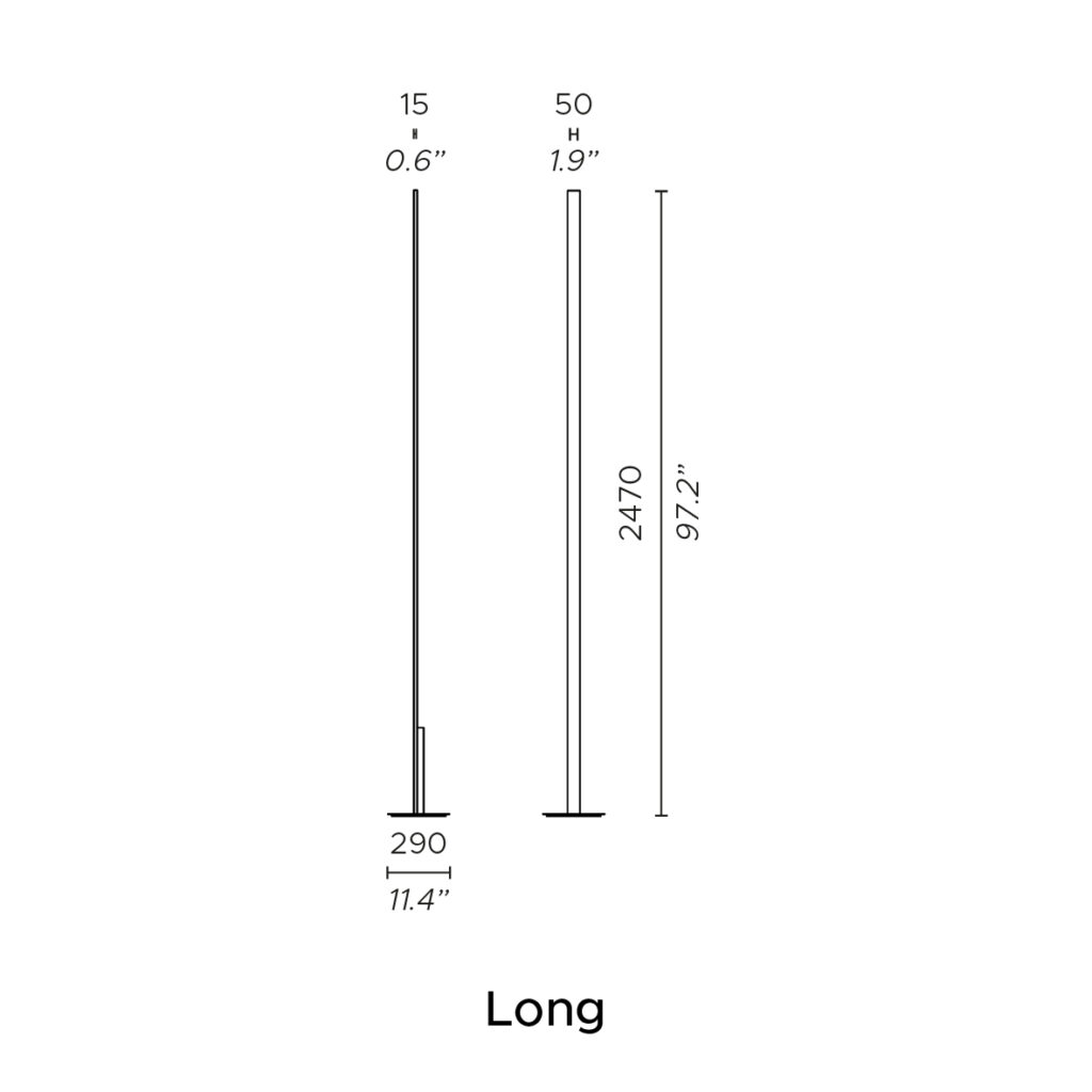 Contardi Lighting Fly Long Lamp - Anthracite