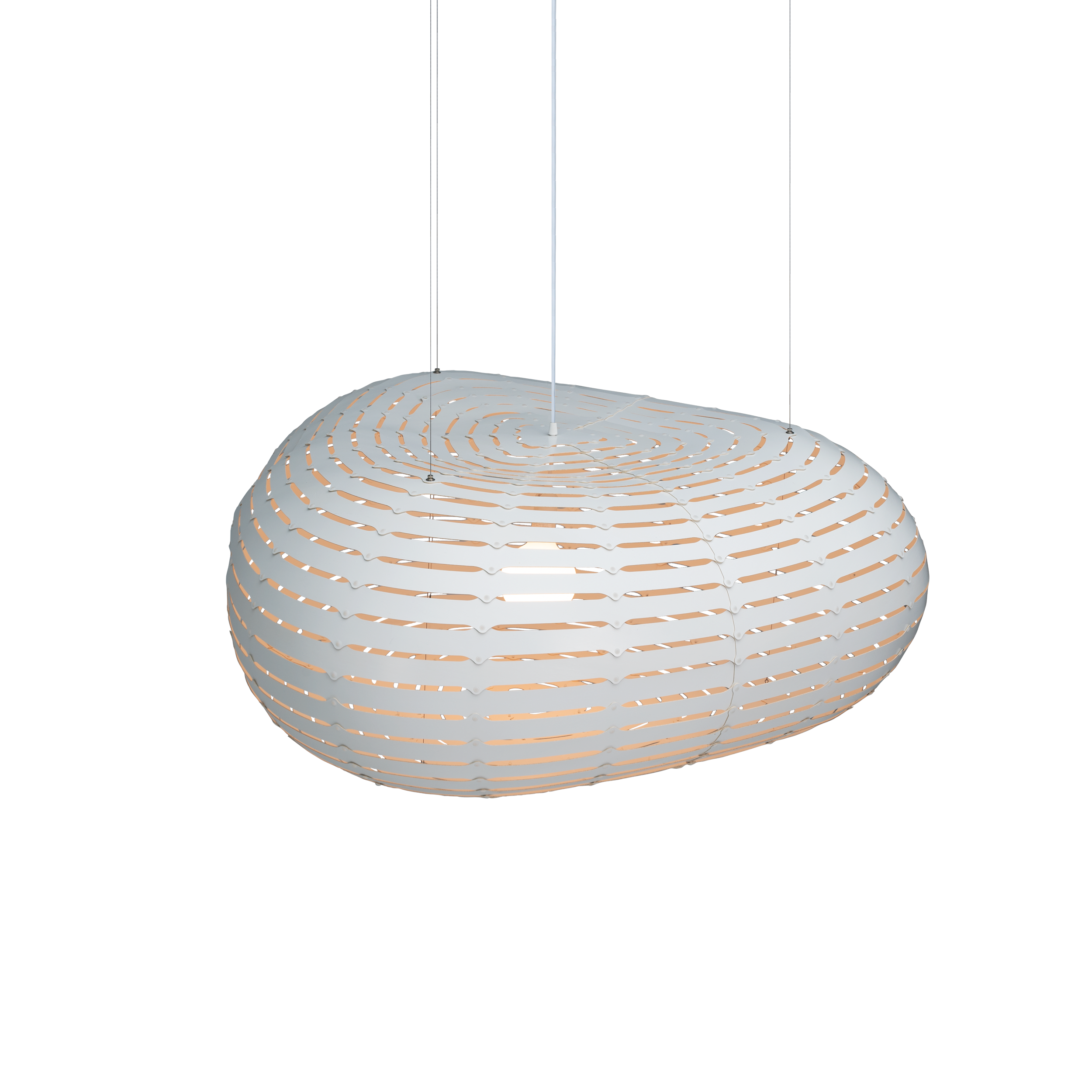 David Trubridge Cloud Pendant Light - Small - White 2 Sides