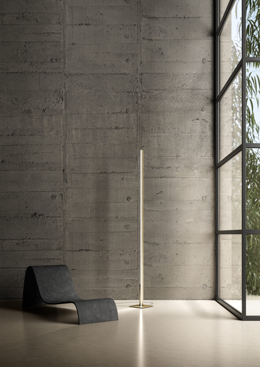 Contardi Lighting Fly Floor Lamp - Brushed Bronze-Nickel