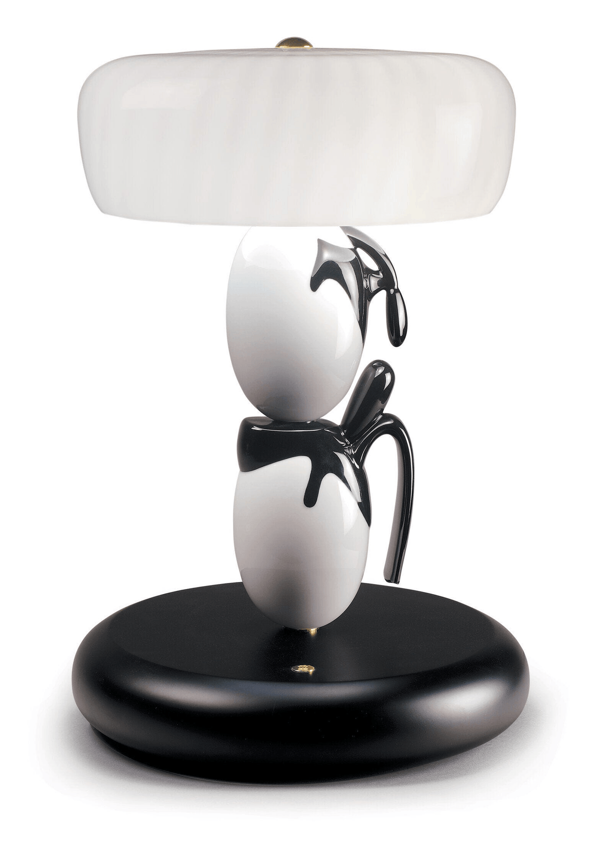 Lladró - Hairstyle (I/U) Table Lamp in black and white Lladro porcelain.