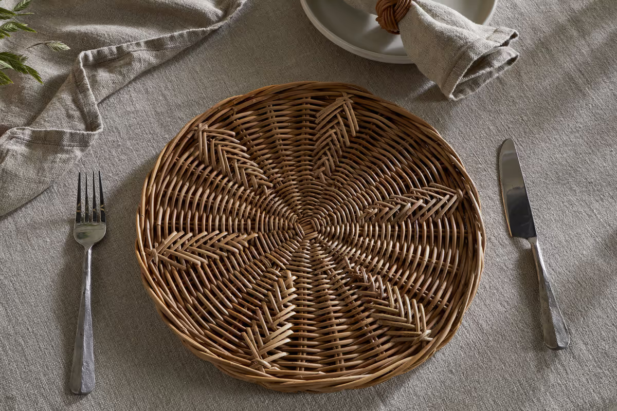Nkuku - Bersama Rattan Placemat - Natural