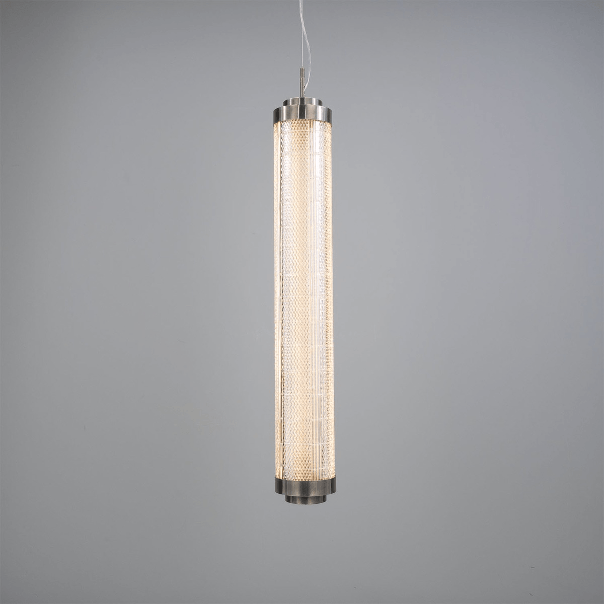Mullan Ashford Neo-Victorian Vertical Linear Pendant Light 102cm IP20 - Antique Silver Finish